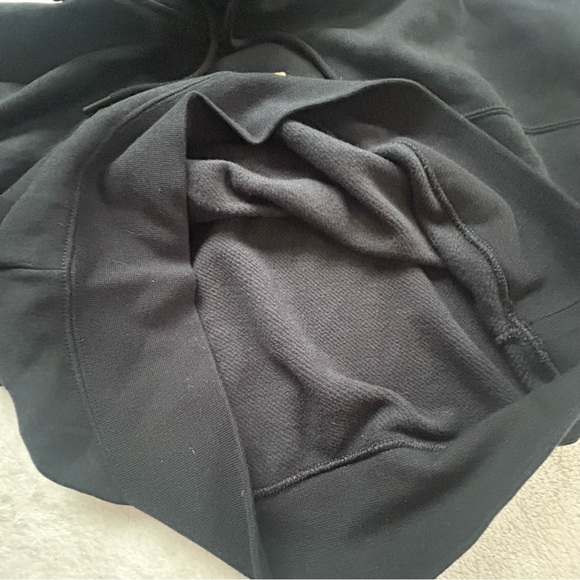 NWT Nike Relaxed Fit Crop Front Signature Hooded Sweatshirt Black XS - Picture 8 of 8